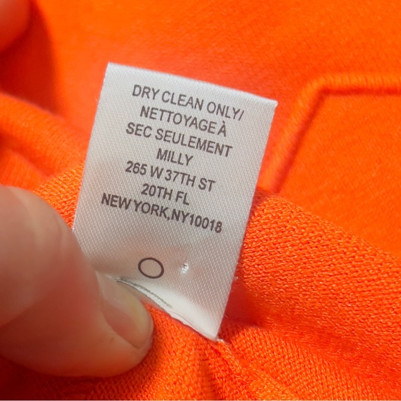 Knit Mini Dress MILLY Women Medium Textured Stretch Fabric Scoop Neck A Line - Picture 8 of 9